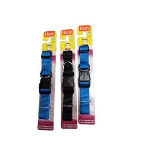 3 Hartz Medium  Adjustable Dog Collar  14"-20" Black Blue